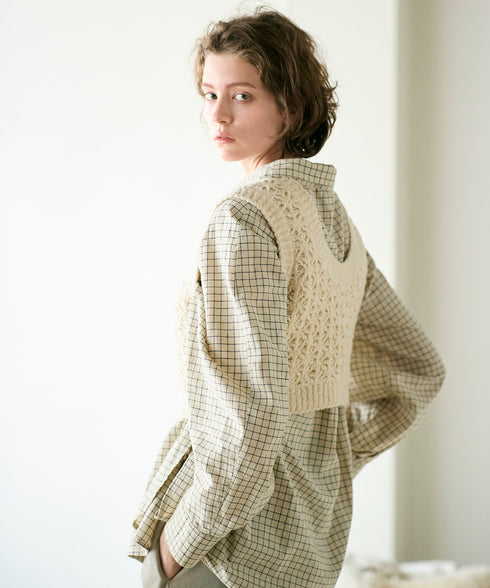 hemp orgnic cotton high neck shirt