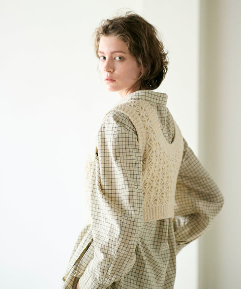 crochet double knit vest