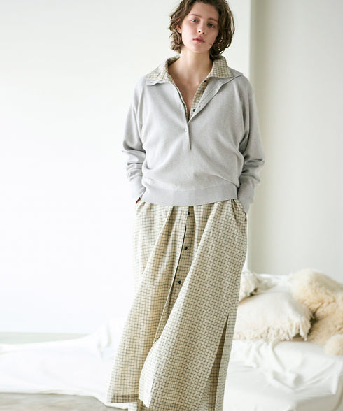 hemp organic cotton high neck shirt dress