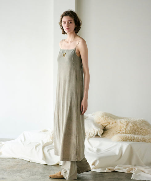 cotton velour camisole dress
