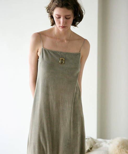 cotton velour camisole dress