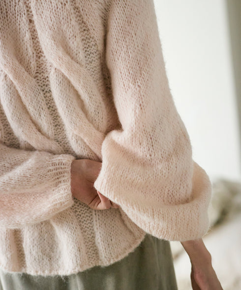 wool mohair hand knit