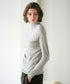 cotton cashmere high neck T