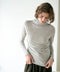 cotton cashmere high neck T