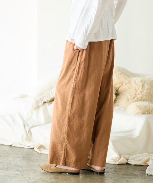 hemp lyocell wide pants