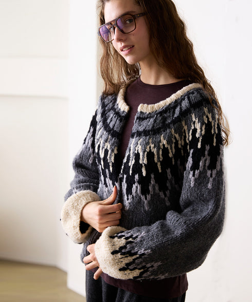 NORDIC HAND KNIT CARDIGAN