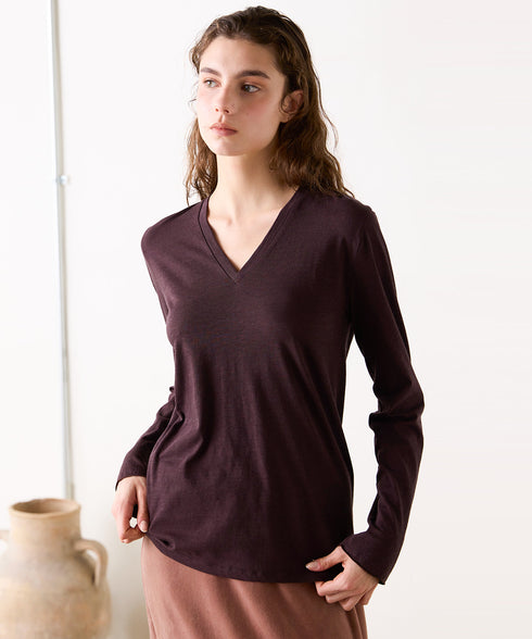 【coming soon】COTTON CASHMERE V-NECK T