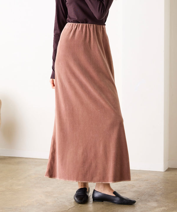【coming soon】COTTON VELOUR LONG SKIRT