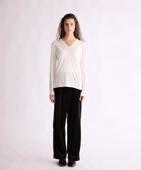 【coming soon】COTTON VELOUR WIDE PANTS