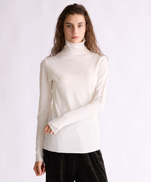 【coming soon】COTTON CASHMERE HIGH NECK T