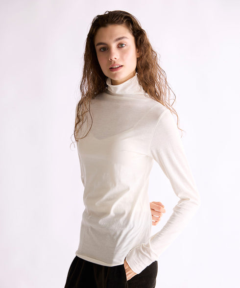 【coming soon】COTTON CASHMERE HIGH NECK T
