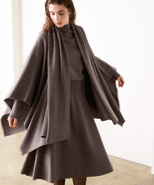 MERINO WOOL PONCHO STOLE