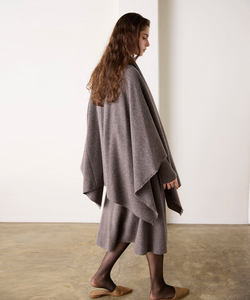 MERINO WOOL PONCHO STOLE
