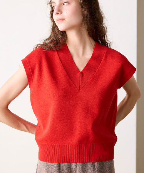 【8/28発売】COTTON SILK DOUBLEFACE VEST