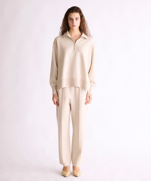 【8/28発売】COTTON SILK DOUBLEFACE HALF ZIP PULLOVER