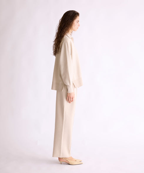 【8/28発売】COTTON SILK DOUBLEFACE HALF ZIP PULLOVER