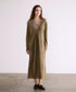 【coming soon】COTTON VELOUR DEEP V-NECK DRESS