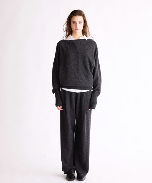 MERINO WOOL WIDE PANTS