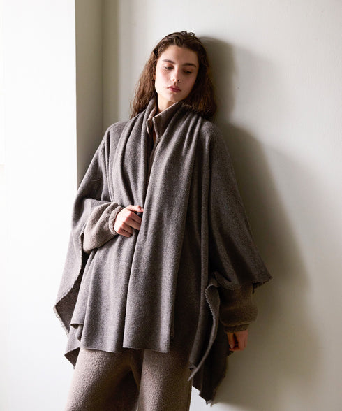 MERINO WOOL PONCHO STOLE