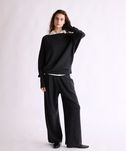 MERINO WOOL WIDE PANTS