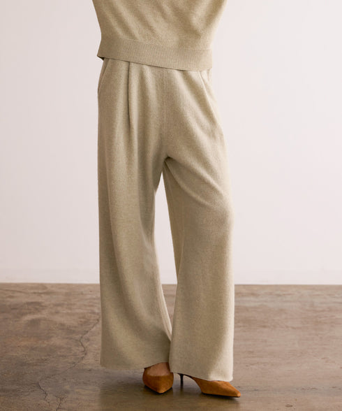 MERINO WOOL WIDE PANTS