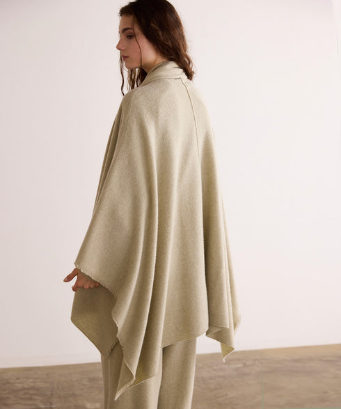MERINO WOOL PONCHO STOLE