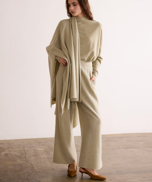 MERINO WOOL WIDE PANTS