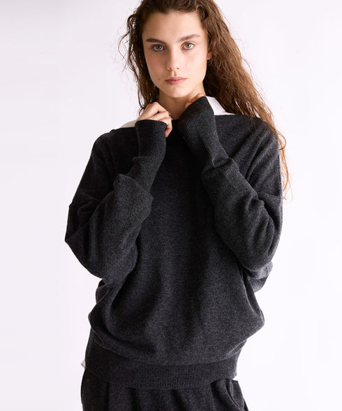 MERINO WOOL 2WAY PULLOVER