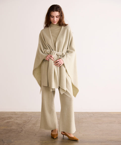 MERINO WOOL PONCHO STOLE