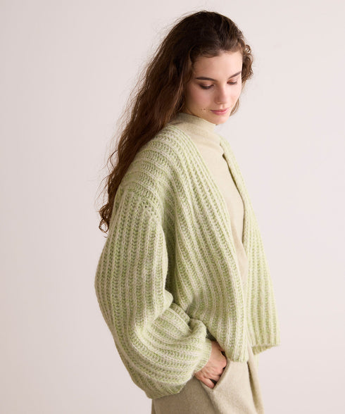 MIX MOHAIR CARDIGAN