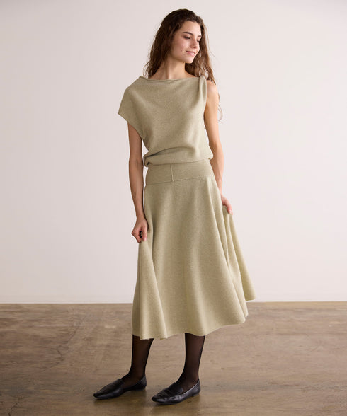 MERINO WOOL ASYMMETRY VEST