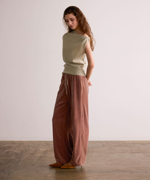 【coming soon】COTTON VELOUR WIDE PANTS
