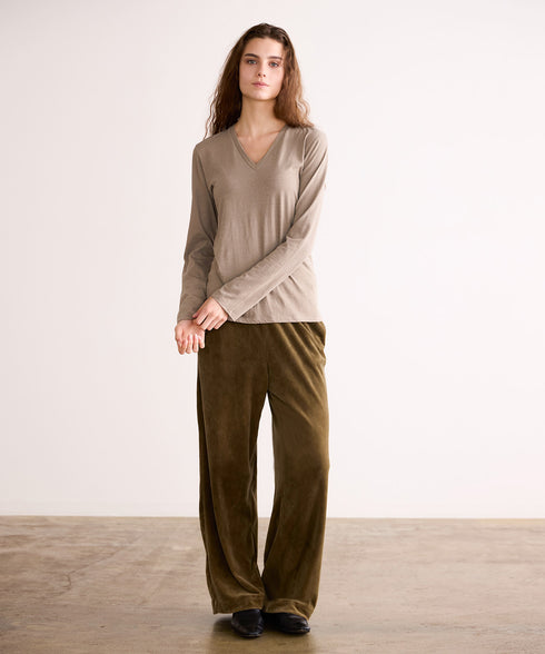 【coming soon】COTTON VELOUR WIDE PANTS