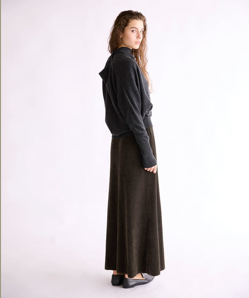 【coming soon】COTTON VELOUR LONG SKIRT