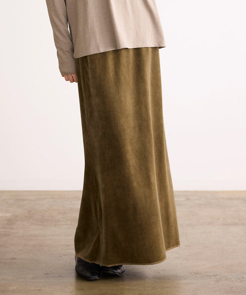 【coming soon】COTTON VELOUR LONG SKIRT