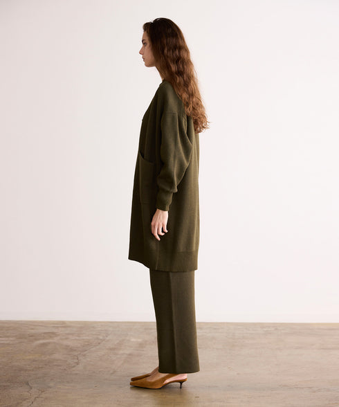 【8/28発売】COTTON SILK DOUBLEFACE LONG CARDIGAN