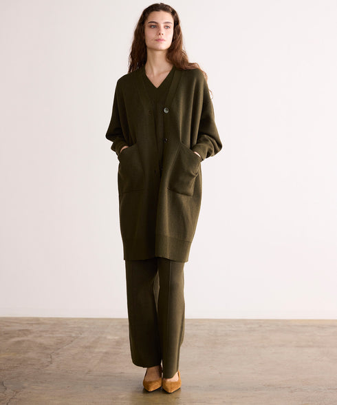 【8/28発売】COTTON SILK DOUBLEFACE LONG CARDIGAN