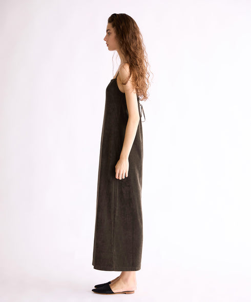 【coming soon】COTTON VELOUR CAMSOLE DRESS