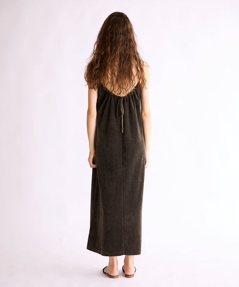【coming soon】COTTON VELOUR CAMSOLE DRESS