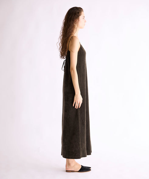 【coming soon】COTTON VELOUR CAMSOLE DRESS
