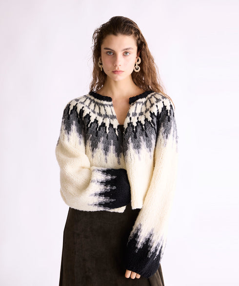 NORDIC HAND KNIT CARDIGAN