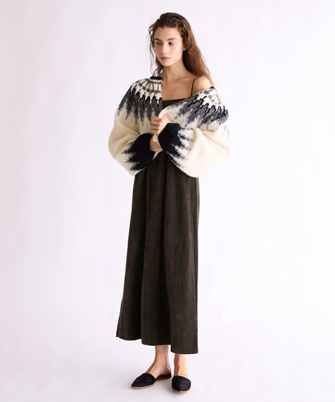 【coming soon】COTTON VELOUR CAMSOLE DRESS