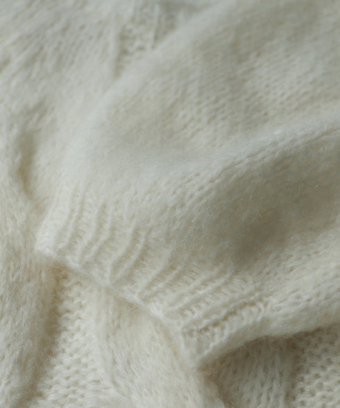 wool mohair hand knit