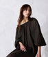 natural dye linen balloon sleeve dress