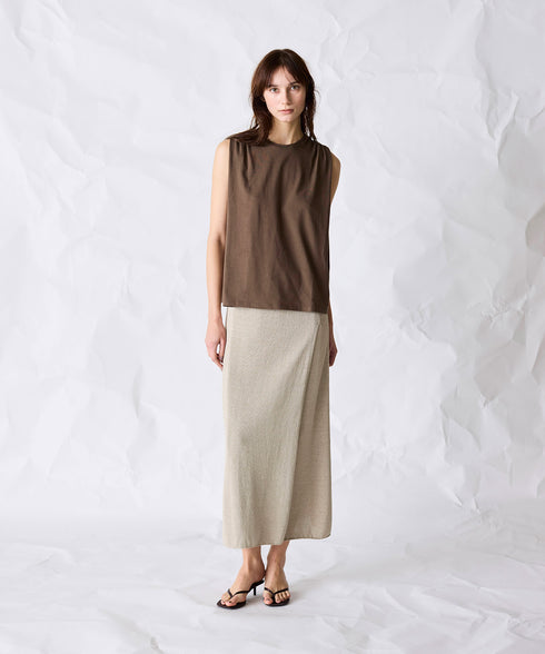 natural dye mint jersey sleeveless top