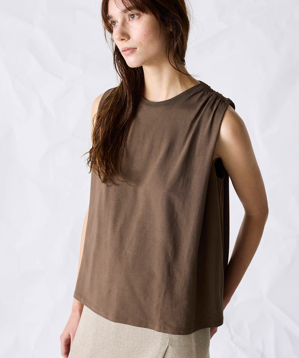 natural dye mint jersey sleeveless top