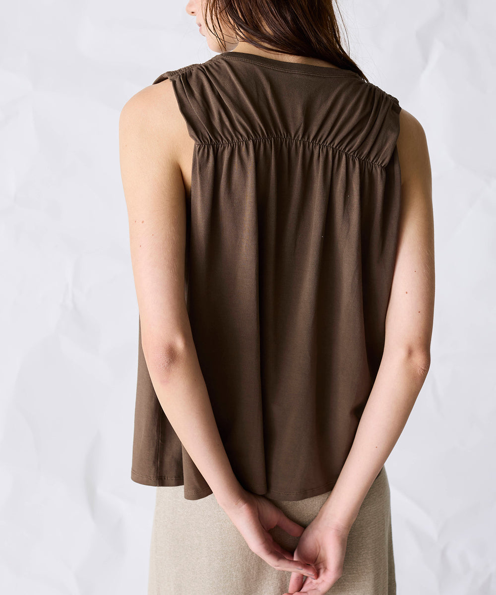 natural dye mint jersey sleeveless top – WALANCE OFFICIAL ONLINE SHOP