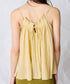 natural dye sheer cotton check gather camisole