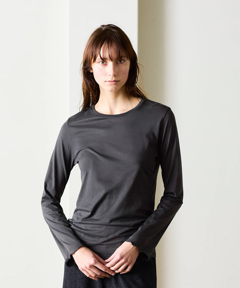organic cotton jersey long sleeve tee