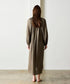 natural dye linen balloon sleeve dress